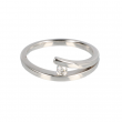 14krt witgouden slagring 1 diamant 0.10crt