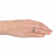 14krt witgouden slagring 1 diamant 0.10crt