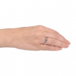 14krt witgouden slagring 1 diamant 0.050crt