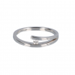 14krt witgouden slagring 1 diamant 0.050crt
