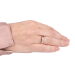 14krt wit- en roségouden ring fantasie met diamant