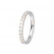 14krt witgouden ring half alliance met 15 diamanten
