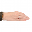 14krt witgouden ring half alliance met 15 diamanten