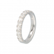 14krt witgouden ring half alliance met 11 diamanten