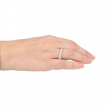 14krt witgouden ring half alliance met 11 diamanten