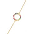 Yeva | Bracelet Yellow Gold | Rainbow Sapphire
