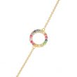 Yeva | Bracelet Yellow Gold | Rainbow Sapphire