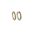 Yeva | Pink Gold Earrings | Emerald
