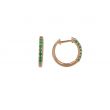 Yeva | 14carat Pink gold Earrings | Emerald