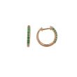 Yeva | Pink Gold Earrings | Emerald