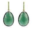 Varivello Set | Pink Gold Fine Small Tsavorite | Green Tourmaline 25 x 18 mm