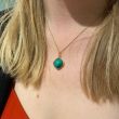 Sundrops | Pendant 14 Carat Yellow gold | Malachite 15 x 15 mm