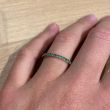 Yeva | Alliance Ring 14 Carat Pink Gold | Emerald