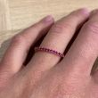 Yeva | Alliance Ring 14 Carat Pink Gold | Ruby