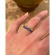 Yeva | Alliance Ring Pink Gold | Blue Sapphire