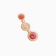 BRON | Confetti Ear Stud Pink gold | Champagne Diamond & Orange Sapphire