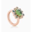 BRON | Confetti Ring | Green Tourmaline - Sapphire Mix