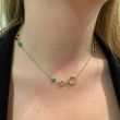 Sundrops | Necklace 14 Carat Yellow gold | Malachite