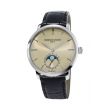 Frederique Constant Slimline Moonphase FC-705BG4S6 Automatic Date steel case champagne dial black leather strap