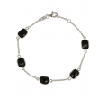 Sundrops | Bracelet 14 Carat White Gold | Onyx