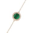 Sundrops | Bracelet 14 Carat Pink Gold | Diamond Malachite 