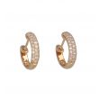 Be | Hoops Pink Gold Diamonds | Pavé