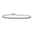 Yeva | Tennis Bracelet 14 Carat Pink Gold | Blue Sapphire