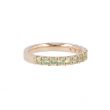 Yeva | Alliance Ring Pink Gold | Green Sapphire