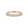 Yeva | Alliance Ring Pink Gold | Green Sapphire