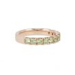 Yeva | Alliance Ring Pink Gold | Green Sapphire