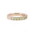 Yeva | Alliance Ring Pink Gold | Green Sapphire