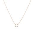 Yeva| Necklace Pink Gold | Diamond Circle 9 mm