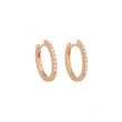 Varivello Fine Line | Pink Gold Earrings | Large Diamonds 0.26ct
