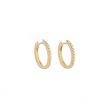 Varivello Fine Line | Yellow Gold Earrings | Small Diamonds 0.20ct