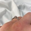 W | Diamond Solitaire Ring 4 Claws White Gold | 0.10ct