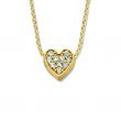 Minitials One Pavé Heart Necklace | 18ct Gold