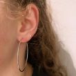 Dot | Earrings 14 Carat White Gold | Ø50 mm