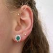 Lux | Earring Lady Lux 14 Carat White Gold | Diamonds Emerald M