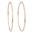 Dot | Earrings 14 Carat Pink Gold | Ø50 mm