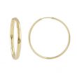 Dot | Earrings 14 Carat Yellow Gold | Hoops Ø30 mm