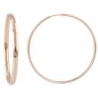 Dot | Earrings 14 Carat Pink Gold | Hoops Ø40 mm