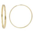 Dot | Earrings 14 Carat Yellow Gold | Hoops Ø40 mm