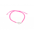 Sundrops | Bracelet White Gold Heart | Neon Pink