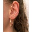 Dot | Earrings 14 Carat Pink Gold | Hoops Ø30 mm