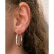 Dot | Earrings 14 Carat White Gold | Hoops Ø30 mm