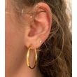 Dot | Earrings 14 Carat Yellow Gold | Hoops Ø30 mm