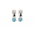 Varivello Earrings White gold Bold Large | London Blue Topaz & Diamonds