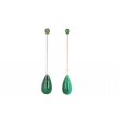 Sundrops | Earstuds Pinkgold | Malachite