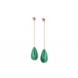 Sundrops | Earstuds Pinkgold | Malachite