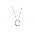 Yeva | 14carat Pinkgold Pendant| Black Diamond Circle